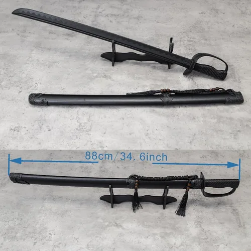 Vista 2 de 1 espada de sable de caballería de polipropileno de plástico larga con vaina, adecuada, accesorio de decoración Katana espada