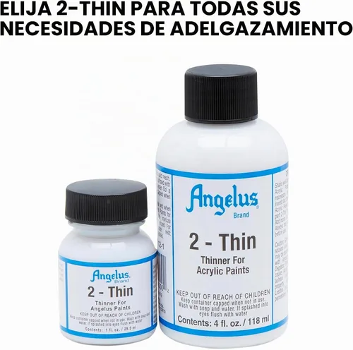 Vista 5 de Pinturas para cuero de Angelus, Paint 2-Thin 4 Oz, Cleaners y acabados