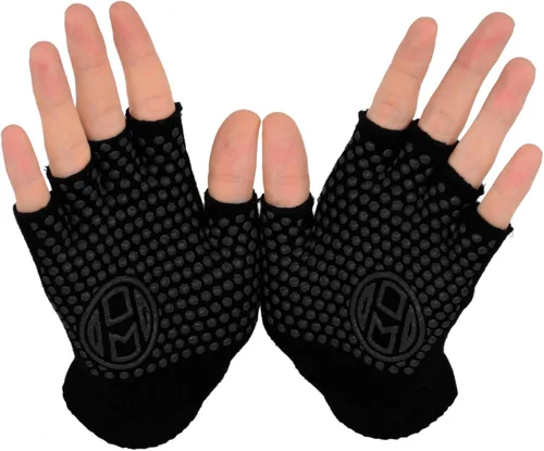 Vista 5 de Mato & Hash Guantes de agarre sin dedos para yoga, pilates
