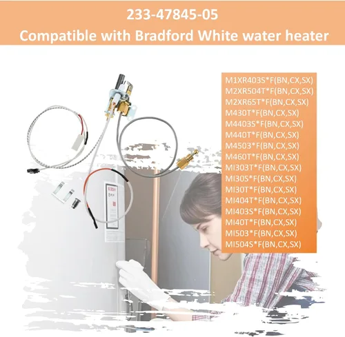 Vista 5 de Long Term 233-47845-05 Conjunto Piloto de Calentador de Agua a Gas Natural Compatible con Calentador de Agua Bradford White, Reemplazo