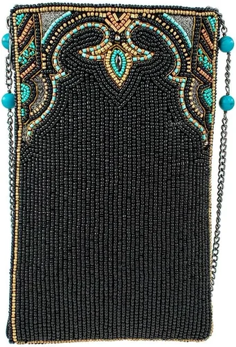Vista 2 de Mary Frances Lone Star Crossbody Clutch, llavero y bolsa de teléfono estilo Western Bolso de mano, opciones de color negro y multicolor
