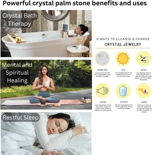 Vista 6 de Siete chakras, piedras naturales ovaladas de preocupación, piedra energética de bolsillo de palma, cristal curativo, piedra de pulgar preocupada