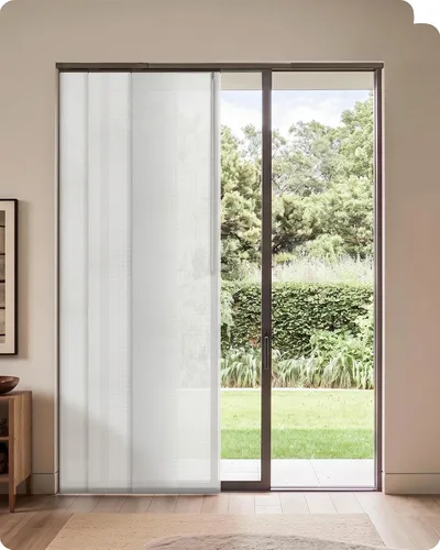 Vista 22 de Graywind Persianas para puertas correderas manuales, hasta 153 pulgadas 5% Gris Apertura