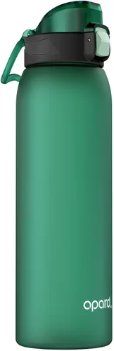 Vista 11 de Opard Botella de agua de plástico de 30 onzas apta para lavavajillas, tapa abatible a prueba de fugas, Tritan sin BPA, botella de agua deportiva
