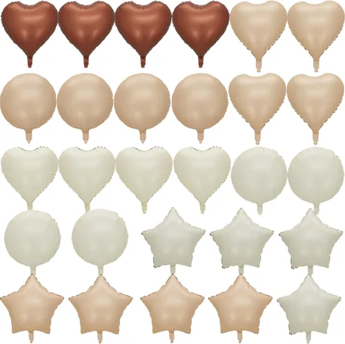 Vista 16 de 100 globos en forma de corazón de 5 pulgadas, globos de aluminio de Mylar de papel de aluminio para decoración de mujeres y niñas, día de San