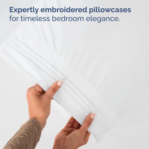 Vista 10 de Pack of 2, Twin Size 3 Piece Sheet Set - Breathable & Cooling - White