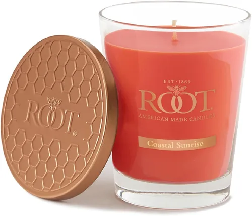 Vista 34 de Root Candles Velas Aromáticas Mezcla de Cera de Panal Vela Artesanal Premium, Veriglass Pequeño, Limón y Bergamota