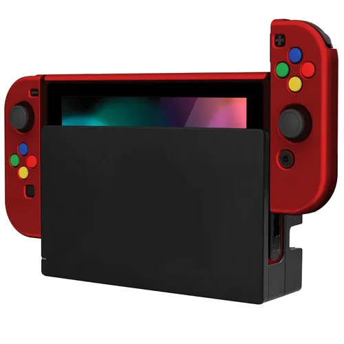 Vista 41 de PlayVital AlterGrips Ergonomic Grips Cover for Nintendo Switch, [2 Design] Interchangeable Comfort Dockable Protective Case with Screen Protector &