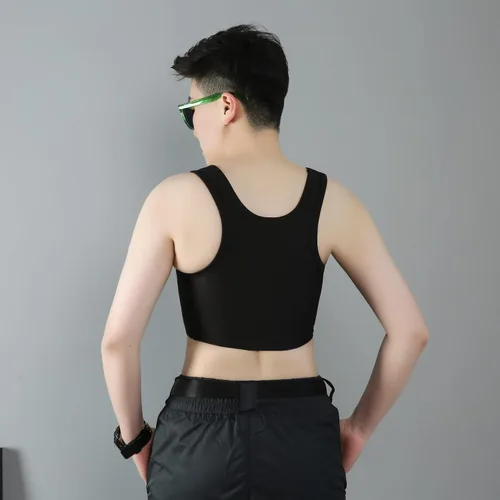 Vista 5 de BaronHong Carpeta de pecho transpirable de malla elástica Shapewear para Tomboy Trans Lesbian
