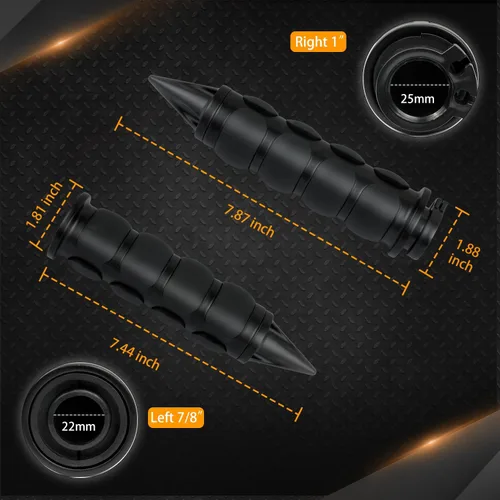 Vista 5 de NTHREEAUTO Empuñaduras de Mano de Motocicleta Universales de 1" / 25mm para Manillar