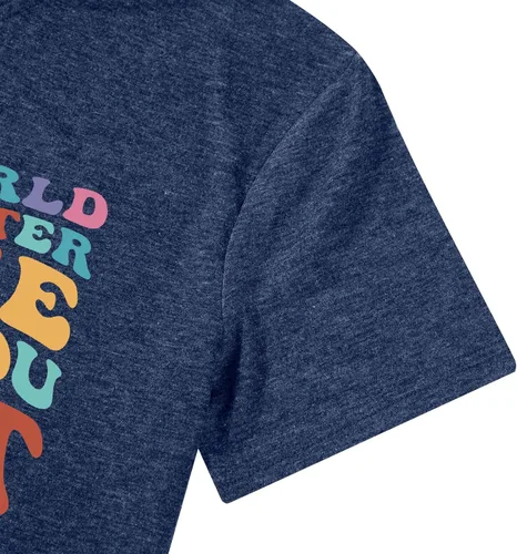Vista 9 de Camisetas con texto en inglés The World is A Better Place with You in It (El mundo es un lugar mejor contigo in it), camiseta inspiradora
