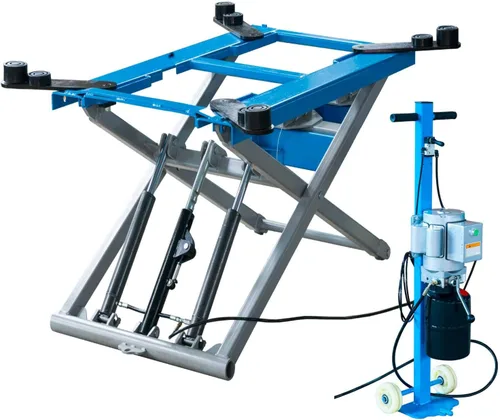 Vista 6 de 6200 lbs 220V Elevador de tijera automotriz hidráulico de elevación móvil con reemplazo de piezas de 12 meses