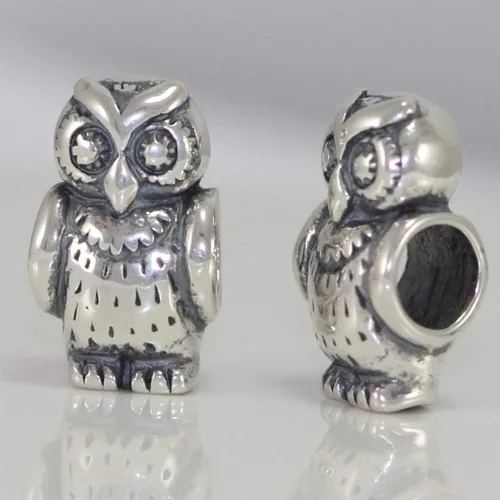 Vista 6 de Adabele 1 pieza auténtica de plata de ley 925 búho encanto sabiduría animal animal grano apto Pandora todos los demás europeos encanto pulsera