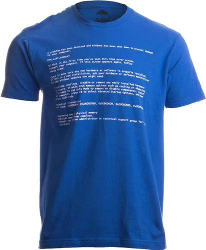 Vista 2 de Blue Screen of Death Geek Windows Error, Funny Computer Nerd Camiseta unisex