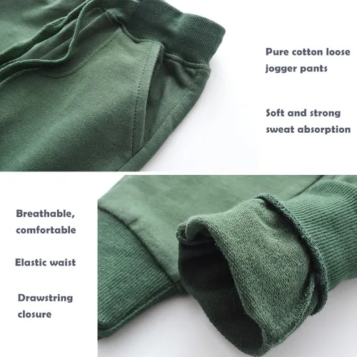 Vista 2 de Paquete de 23 pantalones deportivos elásticos con cordón para niños pequeños