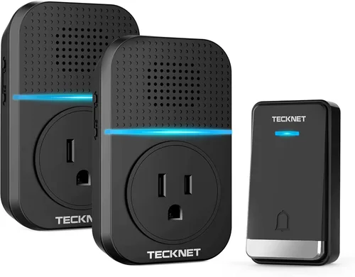 Vista 10 de TECKNET Timbre inalámbrico, timbre de puerta enchufable, timbres de puerta impermeables IP66, timbre de puerta inalámbrico sin cable de 1300 pies