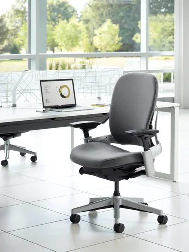 Vista 2 de Steelcase Silla Leap Plus con capacidad de 500 libras, tela de cebada
