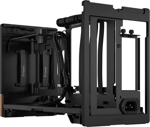 Vista 15 de Fractal Design Terra Graphite - Panel frontal de madera de nogal - Factor de forma pequeño - Carcasa para juegos Mini ITX - Cable elevador PCIe 4.0