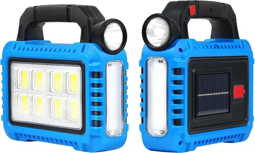 Vista 7 de TANSOREN Linterna de camping accesorios esenciales para engranajes de luces solares, linterna LED para cortes de energía, luces recargables