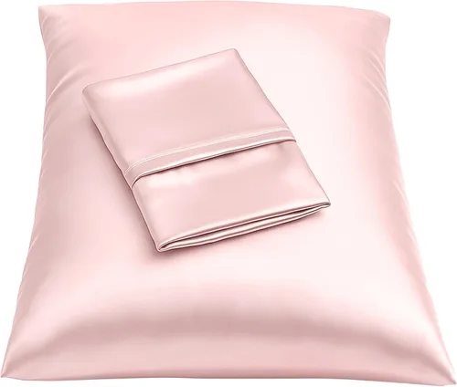 Vista 38 de ShopBedding - Lujosa funda de almohada de satén para el cabello, 2 unidades, satinada, estándar, con cremallera, estampado de cebra marrón