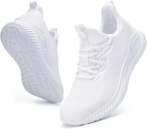 Vista 6 de Akk Zapatos deportivos para caminar para hombre, para correr, tenis para entrenamiento, atletismo, gimnasio, sin cordones, cómodos, transpirables