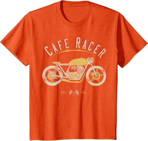 Vista 30 de Camiseta Cafe Racer - Old School - Camiseta de motocicleta vintage Negro