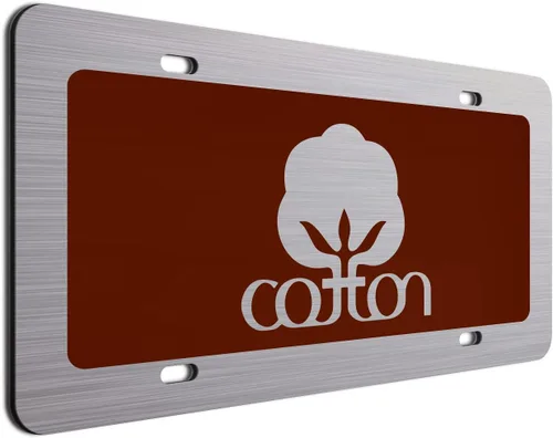Vista 16 de Placa de matrícula decorativa de algodón blanco - 6"x12" de aluminio cepillado, etiqueta novedosa para exhibición en parachoques delantero