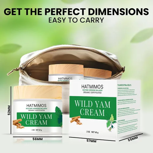 Vista 5 de Crema de ñame salvaje, 2 onzas, crema orgánica de raíz de ñame silvestre, equilibrio hormonal, apoyo a la perimenopausia y alivio de la menopausia