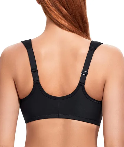 Vista 3 de DotVol Brasier diario con cierre frontal en U y tirantes anchos para mujer, talla grande