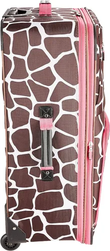 Vista 3 de Rockland Vara Softside - Juego de equipaje vertical de 3 piezas, Rosado Giraffe, Vara Softside Juego de equipaje vertical de 3 piezas