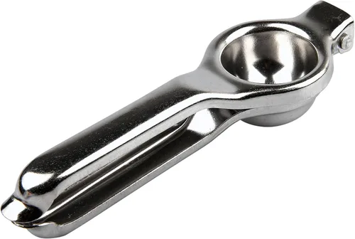 Vista 2 de Exprimidor de limón prémium de acero inoxidable, exprimidor manual de limón, exprimidor eficiente de cítricos con cuenco de metal para extracción