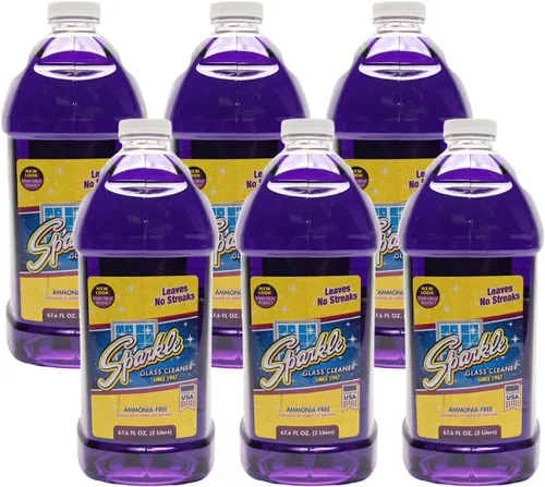 Vista 12 de Sparkle Botella de repuesto para limpiador de vidrio, fórmula original sin amoníaco, limpiador de vidrio resistente, sin dejar rayas, botella