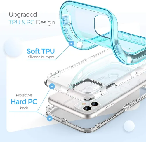 Vista 3 de ORIbox - Funda compatible con iPhone 11 Pro Max, resistente a los golpes, anticaídas, transparente