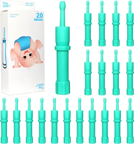 Vista 9 de Aliviador de gases y cólicos uhfi para bebés, solución natural de 20 unidades, alivio efectivo e instantáneo de gases y estreñimiento para bebés