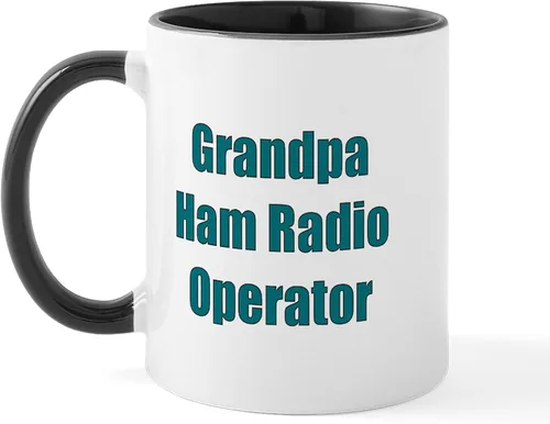 Vista 34 de CafePress Eat Sleep - Taza de café de cerámica con radio, 11 oz (11.0 fl oz)