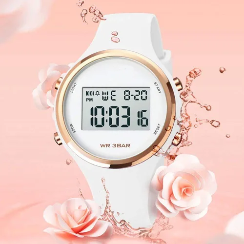 Vista 2 de Relojes deportivos para exteriores reloj despertador 5 bares impermeable LED digital