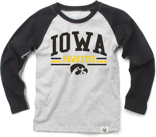 Vista 34 de Wes and Willy NCAA playera raglán de manga larga para niños
