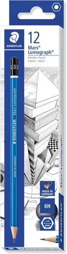 Vista 9 de STAEDTLER Mars Lumograph 8B Lápiz de dibujo de grafito, suave, resistente a la rotura, 12 unidades, 100-8B