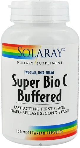 Vista 8 de Solaray Vitamina C tamponada Super Bio de 1000 mg, vitamina C de liberación temporal de dos etapas con bioflavonoides, suplemento de apoyo