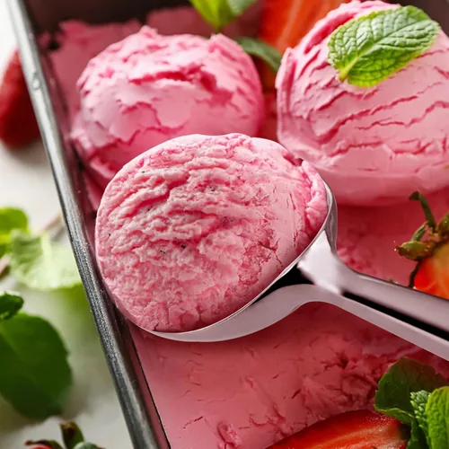 Vista 6 de Leden Cuchara de helado de metal resistente, cuchara de aluminio antiadherente para helado duro, apta para lavavajillas, multiusos