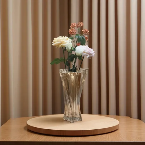 Vista 7 de Jarrones de vidrio para flores, jarrones modernos gruesos de 3.5 libras para mesas centros de mesa para decoración del hogar, florero de cristal