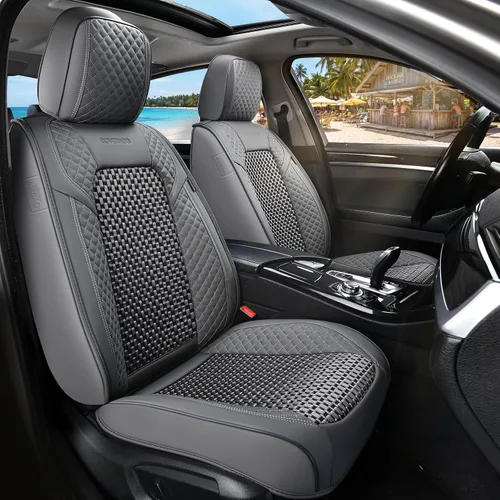 Vista 22 de Coverado - Fundas impermeables para asientos de coche, fundas delanteras para asientos de coche, 2 en 1, fundas protectoras para asientos de coche