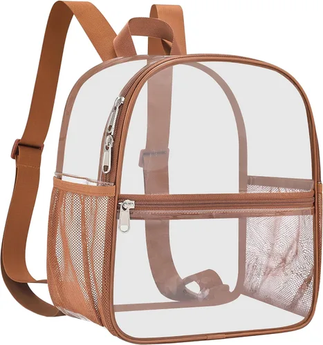 Vista 11 de Mochila deportiva transparente para eventos en estadios de 12 x 12 x 6 pulgadas, pequeña para ventiladores, conciertos, playa, trabajo, viajes