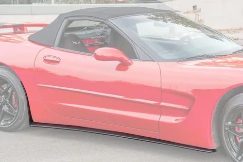 Vista 9 de Repuesto para todos los modelos Chevrolet Corvette C5 1997-2004 ZR1 Par de extensión de panel basculante de faldas laterales de estilo extendido