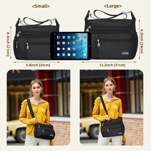 Vista 2 de Crossbody Bag for Women,Multi Pockets Cross Body Purses for Women, Ladies Shoulder Bag, Travel Purses and Handbags