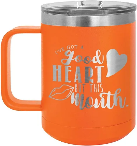 Vista 6 de Taza de café de 15 onzas con tapa superior deslizante, con aislamiento, ideal para regalo de cumpleaños o Navidad de mujeres y hombres