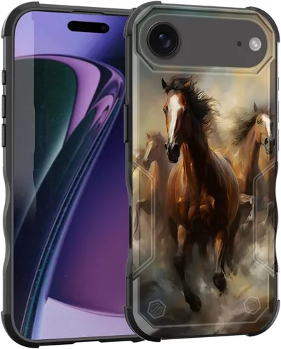 Vista 130 de Funda para iPhone Air, [doble capa] [protección contra caídas de grado militar de 10 pies] Funda resistente a prueba de golpes para iPhone Air