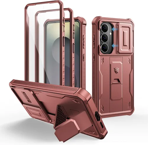 Vista 57 de Dexnor Funda para Samsung Galaxy S24 con Cubierta Deslizante Integrada para Cámara y Protector de Pantalla y Soporte, Funda Resistente a los Golpes