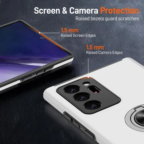 Vista 51 de Gritup - Funda para Galaxy A05S con protector de pantalla HD×2, funda protectora para teléfono a prueba de golpes con soporte magnético de anillo