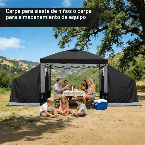 Vista 2 de KAMPKEEPER Side Tent,1/2 Person Camping Tent for 10' x 10' Pop Up Canopy